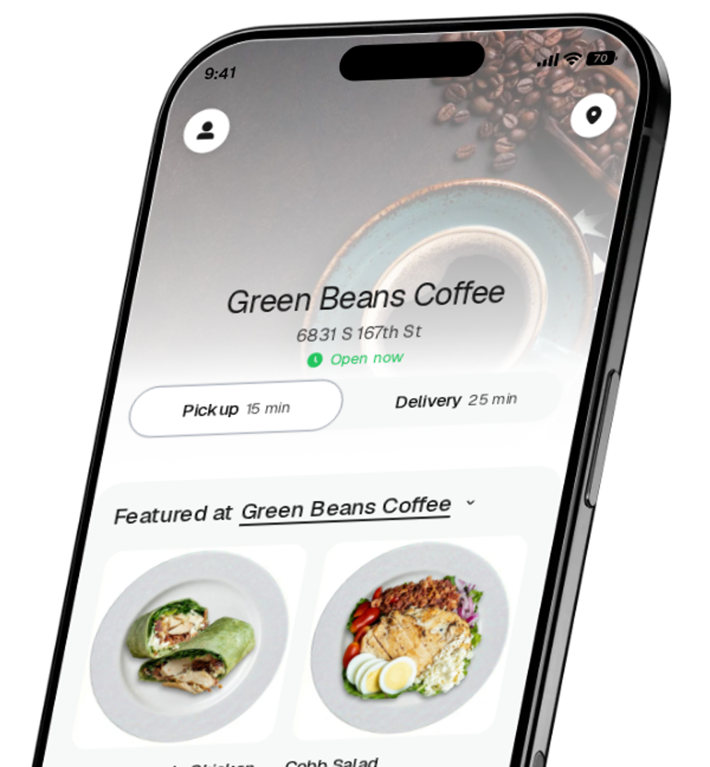 Green Beans Coffee app preview
