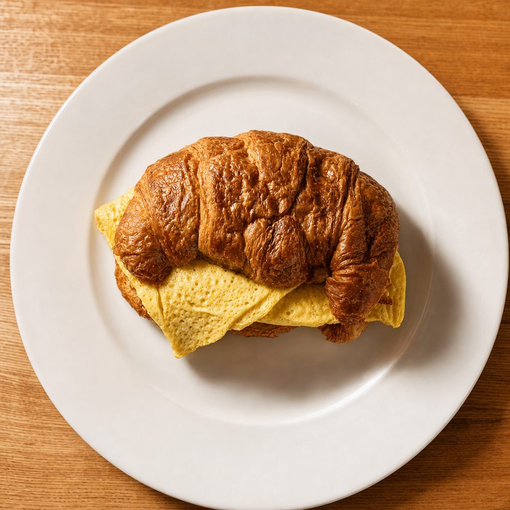 Breakfast Croissant Sandwich.